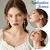 24Pcs 4 Style Brass Herringbone Chain Tassel Pendants KK-PH0004-92-7