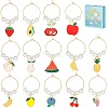 Alloy Enamel Wine Glass Charms AJEW-SC0002-10-1