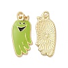 Halloween Theme Rack Plating Alloy Enamel Pendants PALLOY-O109-46LG-1