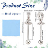 2Pcs 925 Sterling Silver Rhinestone Pendant Bails FIND-ME0001-74A-2