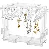 Assembled Transparent Acrylic Earring Display Stands EDIS-WH0021-12-1