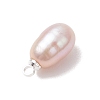 Natural Cultured Freshwater Pearl Rice Charms PALLOY-JF05078-02-5