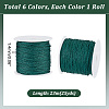   6 Rolls 6 Colors 23M Polyester Braided Thread OCOR-PH0002-63-2