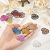  48Pcs 12 Styles 430 & 201 Stainless Steel Filigree Pendants STAS-TA0002-19-14