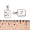 304 Stainless Steel Pave Shell Pendants STAS-G327-01P-M-3