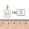 304 Stainless Steel Pave Shell Pendants STAS-G327-01P-M-3