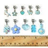 10Pcs 10 Styles Alloy Enamel & Resin European Dangle Charms PALLOY-FZ00006-5