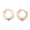 Ion Plating(IP) 304 Stainless Steel Huggie Hoop Earrings Findings STAS-I167-01A-RG-1