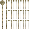 80Pcs Alloy Hair Bobby Pin Cabochon Settings FIND-SC0021-62-1