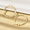 Brass Hoop Earrings EJEW-B117-06E-G-2