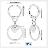 6Pcs Alloy Keychain Clasps FIND-SC0014-43P-2