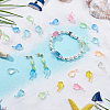 70Pcs 7 Colors Luminous Transparent Resin Shark Ornaments DJEW-SC0001-23-4