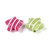 Opaque Acrylic and Enamel Beads X-SACR-T018-19M-2