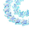 Electroplate Transparent Glass Beads Strands EGLA-N056-04A-B01-3
