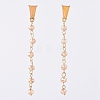 Electroplate Glass Dangle Stud Earrings EJEW-JE04017-03-2
