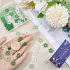 90Pcs 3 Colors Glass Imitation Jade Button Pendants DIY-SC0032-65-3