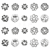 20Pcs 5 Styles Retro 925 Sterling Silver Bead Caps STER-BC0004-10-1