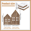 4Pcs 4 Styles Miniature Wood House Sculpture Display Decorations DJEW-GA0001-97-2