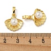 Brass & Shell Pearl Charms KK-I714-02G-3