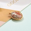 Natural Crazy Agate Pendants PALLOY-JF00610-5