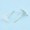 925 Sterling Silver Stud Earring Settings STER-T005-02A-1