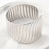 304 Stainless Steel Open Cuff Bangles for Women BJEW-Z086-02P-3