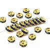 Brass Grade A Rhinestone Spacer Beads RSB038NF-14G-1