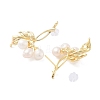 Natural Pearl Ear Studs EJEW-P256-24G-2