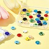 36Pcs 9 Colors Handmade Evil Eye Lampwork Beads LAMP-FS0001-23-9