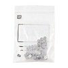 40Pcs 4 Styles 304 Stainless Steel Ear Nuts STAS-FS0002-23-7