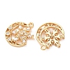 Brass Micro Pave Clear Cubic Zirconia Pendants KK-A304-17G-3