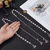 Alloy Crystal Rhinestone Flower Link Invisible Non-Slip Sexy Shoulder Straps AJEW-WH20054-198-3