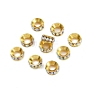 Brass Rhinestone Spacer Beads RB-A020-7mm-28G-5