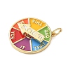 Brass Enamel Rotating Pendants KK-C110-05G-2