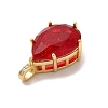 Rack Plating Brass Micro Pave Cubic Zirconia Pendants ZIRC-C002-07G-4