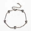 Tarnish Resistant 304 Stainless Steel Cable Chains Bracelets BJEW-O092-04-1