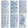 BENECREAT 6 Style Steel Cutting Dies Stencils DIY-BC0002-77A-1