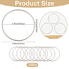 10Pcs Iron Ring for DIY Woven Net/Web with Feather IFIN-SP0001-56A-P-2