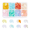 240Pcs 8 Style Transparent Spray Painted Glass Beads GLAA-FH0001-29-1