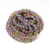 Baking Painted Glass Beads Strands X-DGLA-Q023-6mm-DB59-3