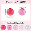 1000Pcs 5 Colors Valentine's Day Transparent Acrylic Beads MACR-SP0001-29A-2