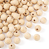 Craftdady 120Pcs 12 Styles Unfinished Natural Wood European Beads WOOD-CD0001-09-13