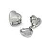 304 Stainless Steel Heart Hoop Earrings EJEW-Z075-04P-2