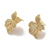 Brass Micro Pave Cubic Zirconia Earrings for Women EJEW-E301-07G-1