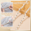 4 Yards Polyester Wavy Lace Ribbon OCOR-PH0004-78A-4