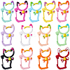 13Pcs 13 Colors Baking Paint Zinc Alloy Enamel Locking Carabiner FIND-SC0021-06-1