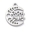 Anti-Tarnish 304 Stainless Steel Pendants STAS-R003-03P-01-1