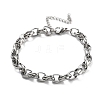 304 Stainless Steel Oval Link Chains Bracelets for Men & Women BJEW-D042-35P-4