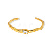 304 Stainless Steel Micro Pave Clear Cubic Zirconia Cuff Bangles for Women WG3B407-03-1