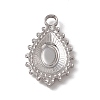 304 Stainless Steel Pendant Cabochon Settings STAS-P316-04P-2
